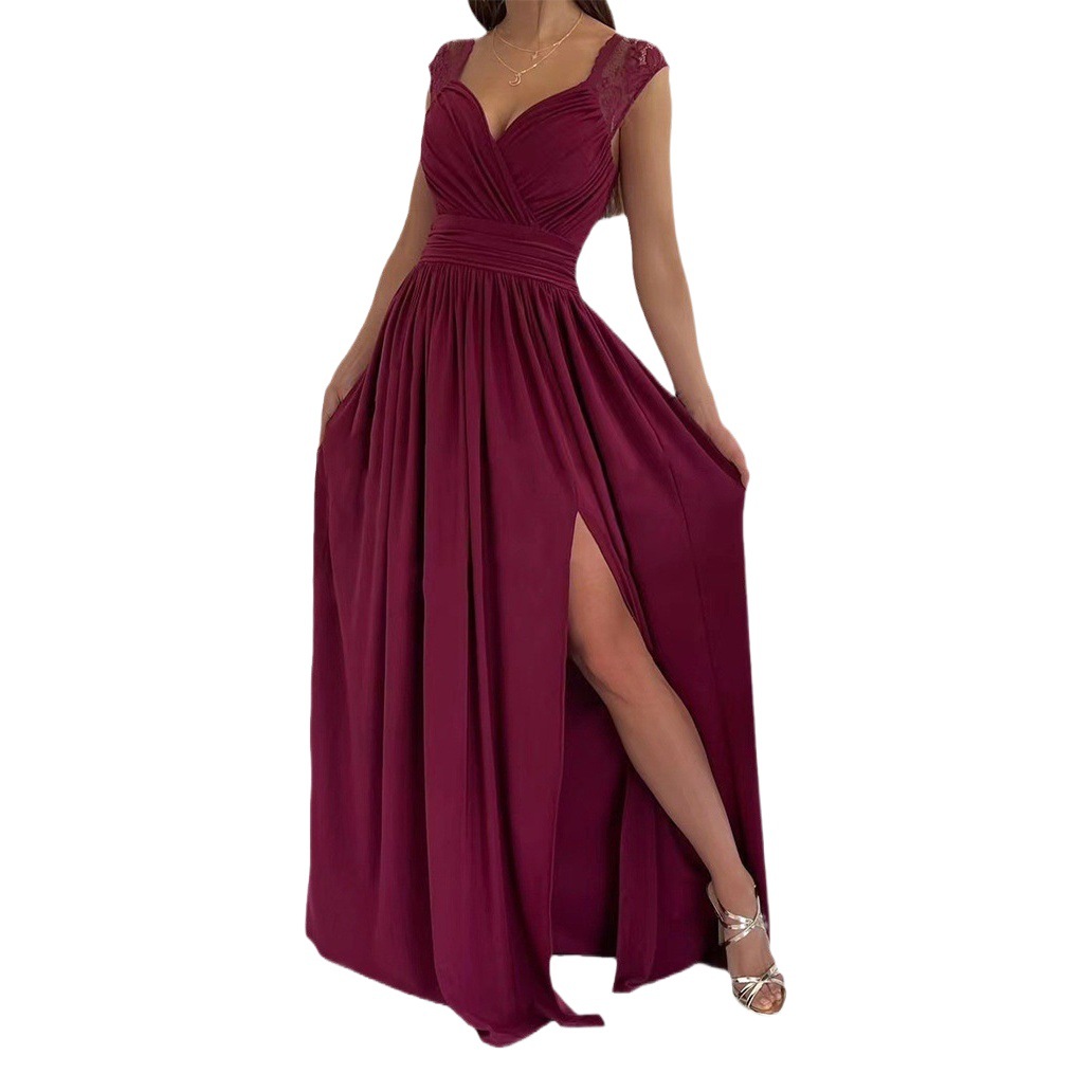 African Foreign Trade Split Dress African Women's Backless Slit Sleeveless High Waist Skirt