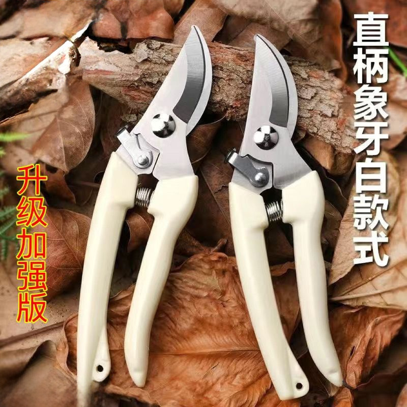 Household Flower Pruning Tree Fruit Tree Grafting Garden Shears Fruit Picking Artifact Steel Thick Branch Shears Labor-Saving Pruning Shears Gardening Tools