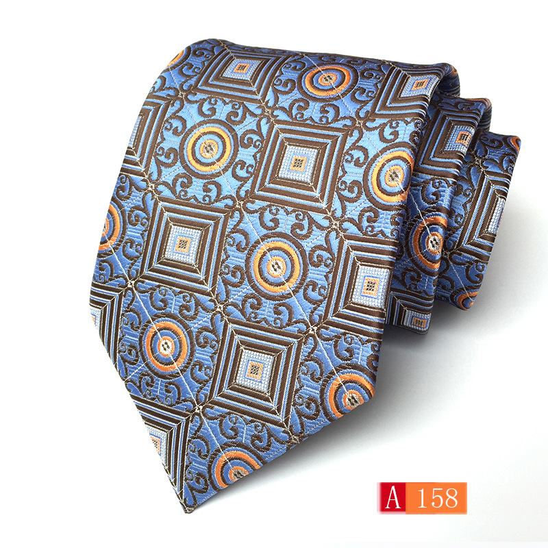 Picture of Source manufacturers polyester jacquard material men's tie big flower spike fashion tie in stock wholesale