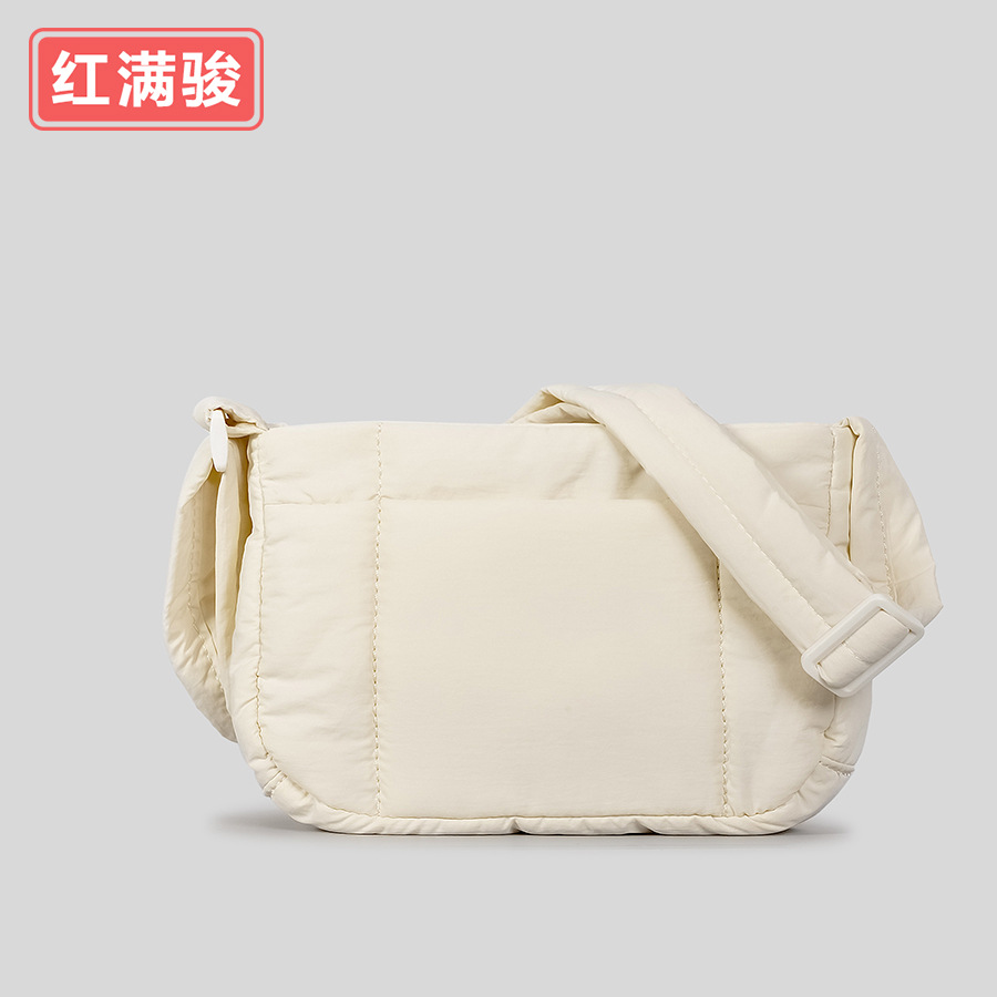 Picture of Yuan Ye Style Nylon Small Square Bag Women's Macaron Quilted Shoulder Crossbody Bag Simple Rhomboid Handbag in stock