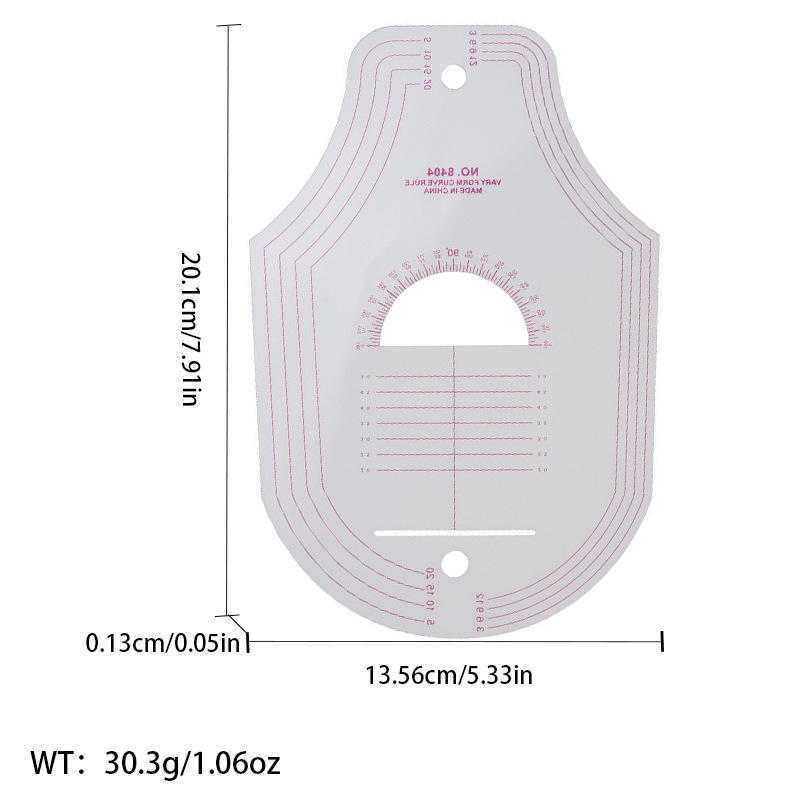 Picture of Pattern printing ruler clothing scale pattern making clothing curve cutting sewing tool multi-functional pattern printing ruler