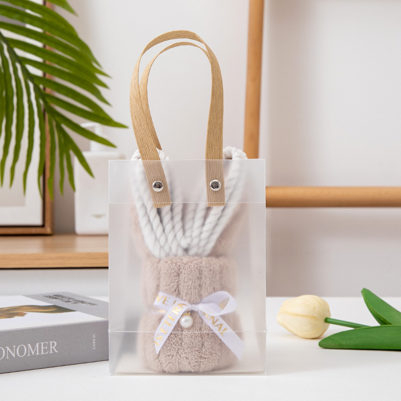 Picture of Hand gift rabbit towel cute shape birthday gift wedding gift kindergarten opening creative small gift