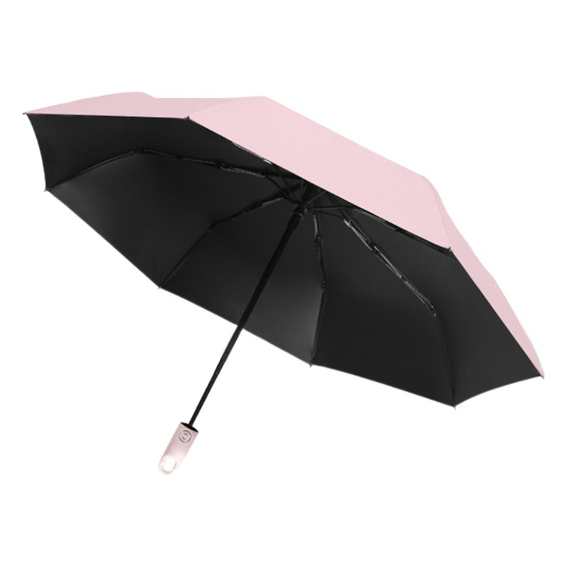 Donut Hook Umbrella Black Rubber Automatic Lock Umbrella Sunny Rain Dual-use Sun Protection UV Protection Sun Umbrella Sunshade