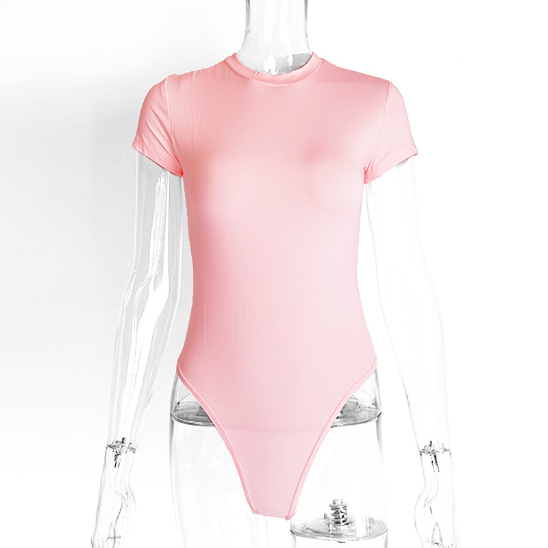 Picture of 2025 summer new casual women's clothing Europe and the United States cross-border short sleeve jumpsuit foreign trade tight jumpsuit bodysuit