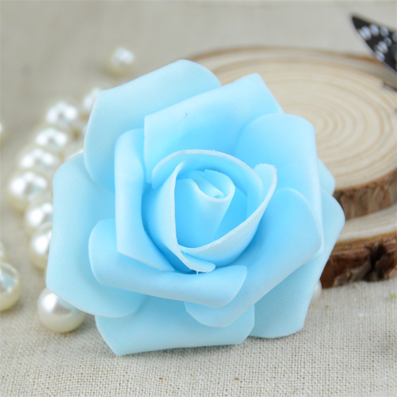 Picture of 7cm Simulated Pe Rose Head Chinese Valentine's Day Foam Rose Flower Wedding Valentine's Day Bouquet Packaging Material