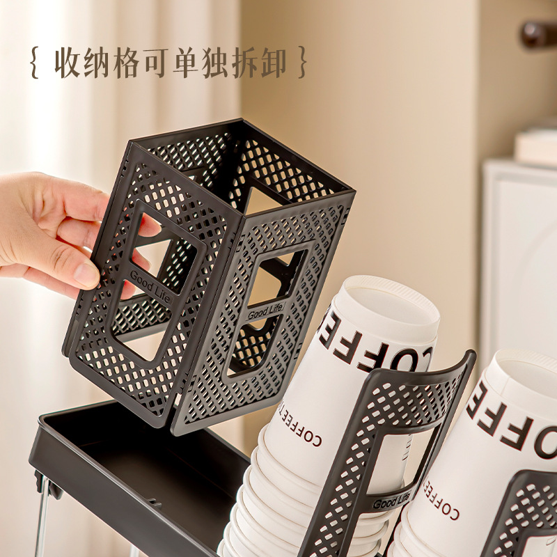 Picture of Removable multi-functional disposable paper cup holder single group double group size coffee cup storage rack
