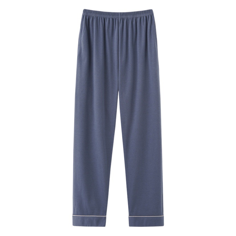 Spring and Autumn Summer Men's Thin Knitted Cotton Pajama Pants Air Conditioner Pants Couple Loose Home Pants Women's Pants All Seasons Can Wear