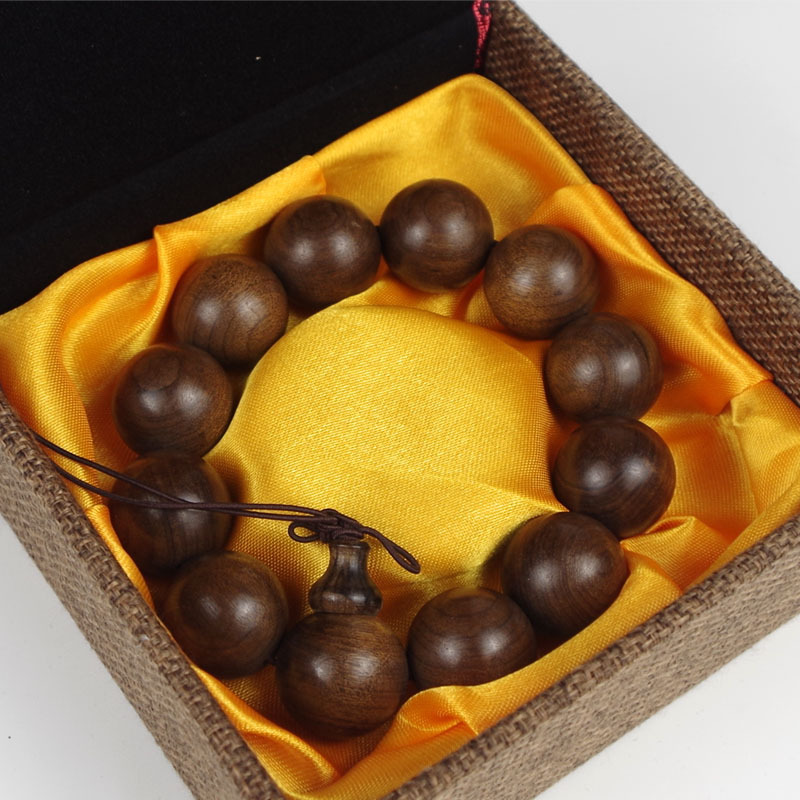 Picture of Tassel Brocade Jewelry Box Chinese Style Jewelry Literary Play Jewelry Box Jade Bracelet Box Buddha Beads Literary Play Jade Box