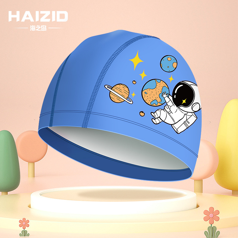 Picture of Children's swimming cap boys and girls waterproof head professional pu swimming cap cartoon pattern baby swimming cap wholesale