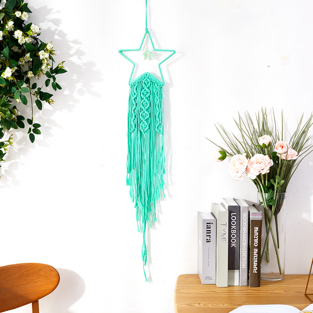 Picture of Cross-Border Hot Selling Moon Dream Catcher Hand-Woven Cotton Rope Tapestry Bohemian Style Wall Hangings