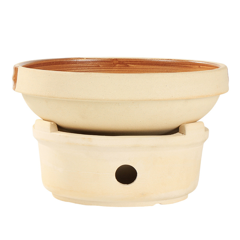 Picture of Commercial Soil Bowl Small Hot Pot Alcohol Stove Ceramic Household Small Casserole Self-service Dry Pot High Temperature Resistant Soil Vegetable Pot