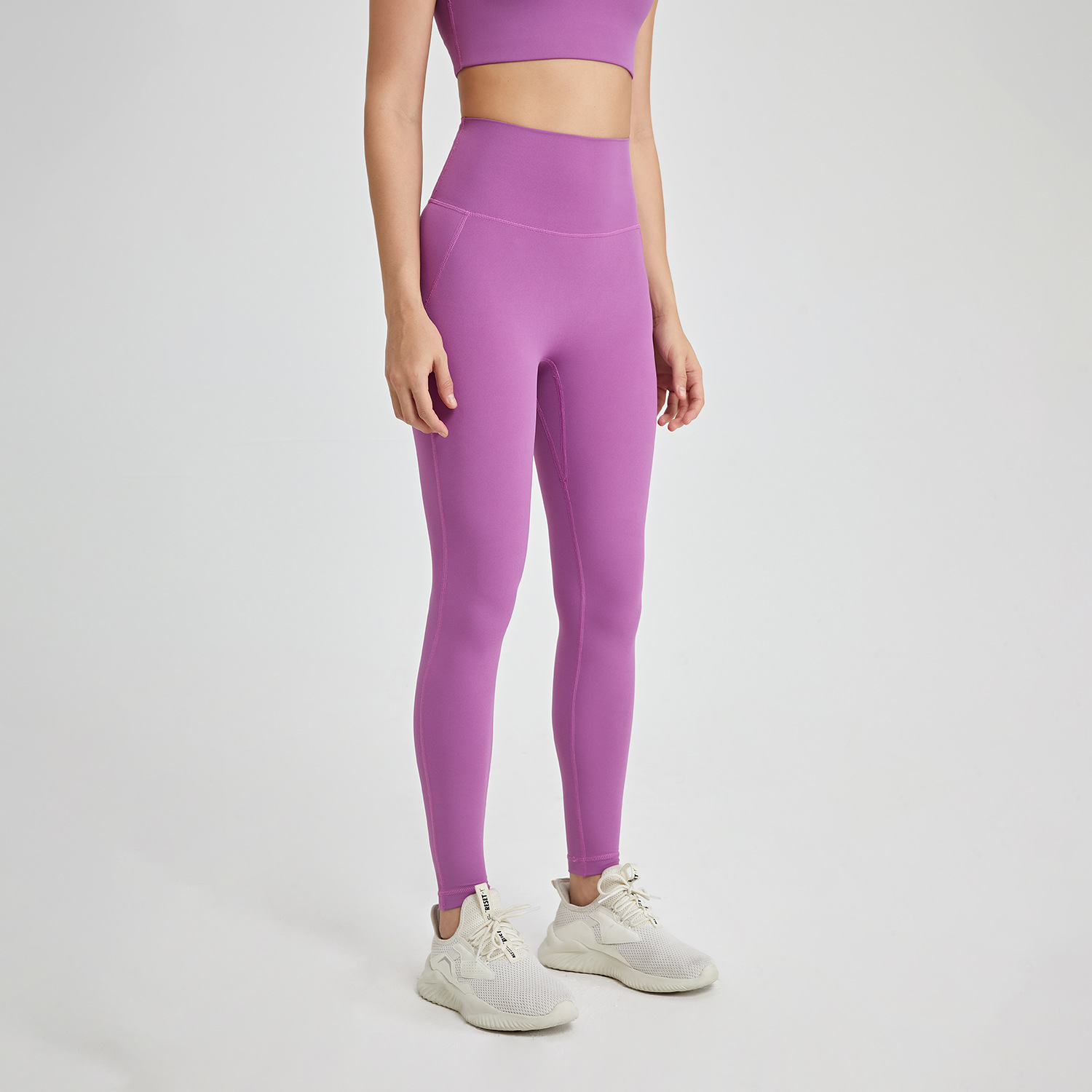 Picture of No-Wearing Underwear Zero Sense One-Piece Yoga Pants Seamless Naked Sense Back Pocket Peach Hip Tight Sports Fitness Pants