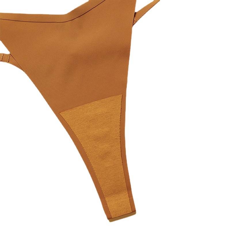 European and American Traceless plus size Sexy Women's V-shaped Low-waist Thin Belt One-piece Rope Ice Silk Quick-drying Women's Underwear