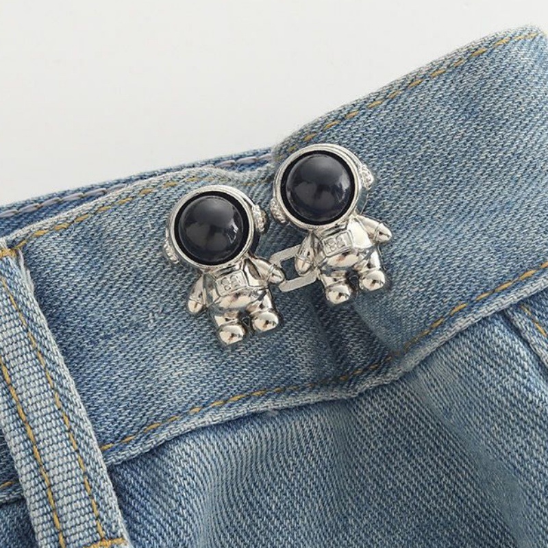 Picture of Chinese Knot Waist Buckle Pair Buckle Flat Bottom Removable Nail-free Seam-free Button Girl's Trouser Skirt Waist Size Change Artifact