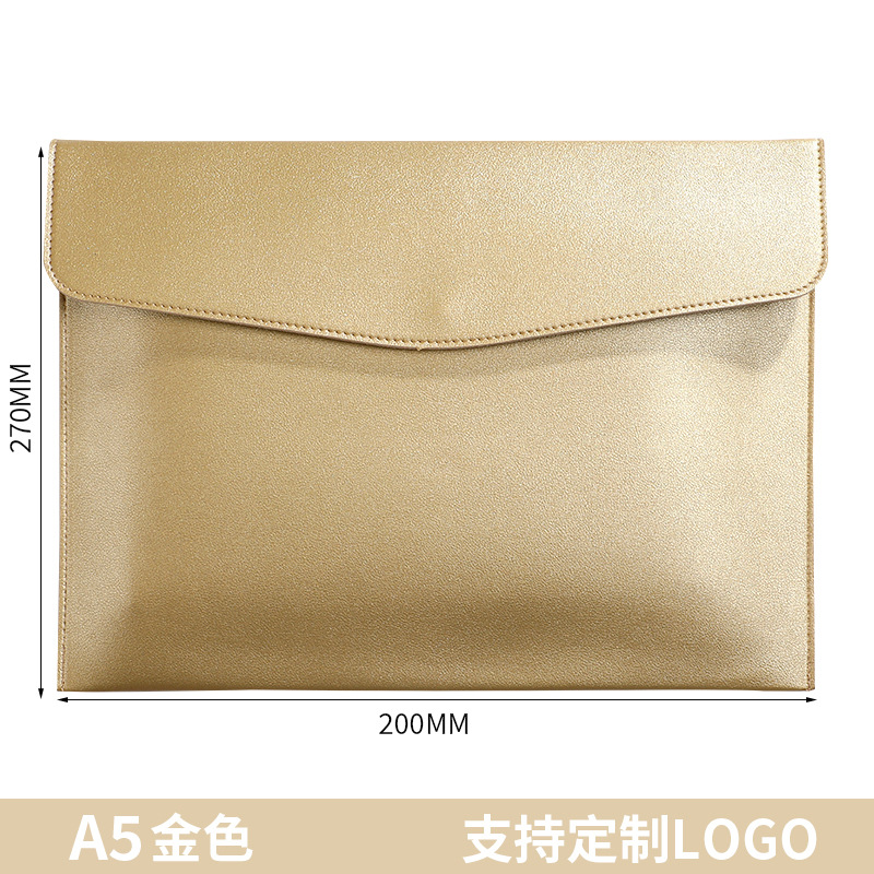 Picture of Leather File Bag Folder Contract Invoice File Bag School Office Supplies Friends Gift A4 Storage Bag Factory