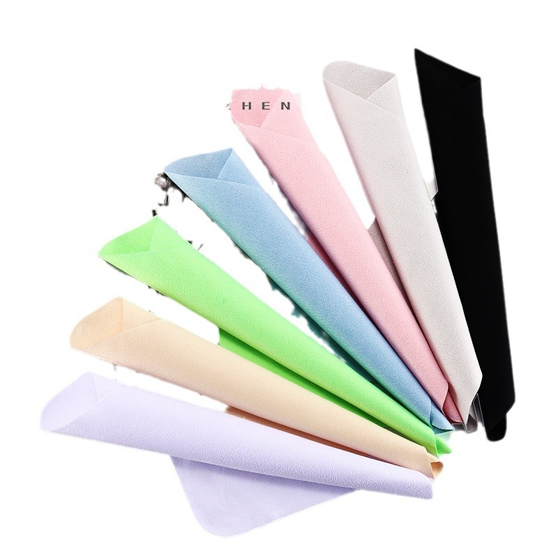Picture of 6 Points Per Piece of Glasses Cloth Multi-Color Suede Brushed Needle One Needle Two Needles Three Microfiber Cloth 2000 Pieces