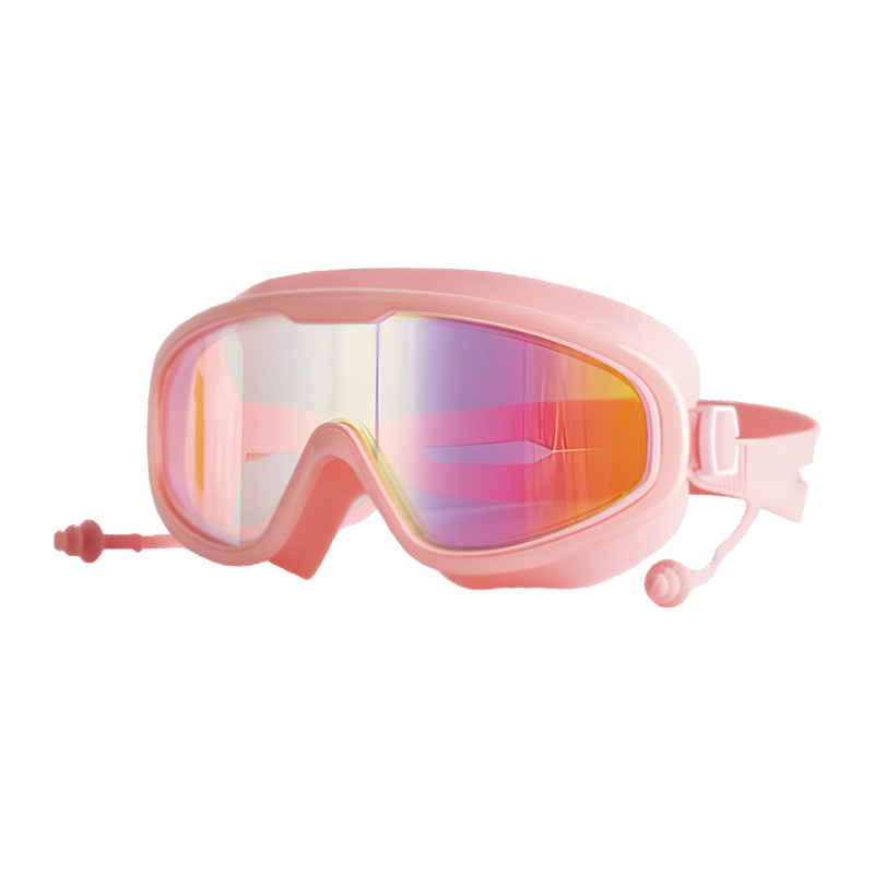 Picture of Swimming Goggles Hd Large Frame Adult Swimming Goggles Waterproof and Anti-Fog Swimming Goggles Swimming Goggles Earplugs All-In-One Training Wholesale