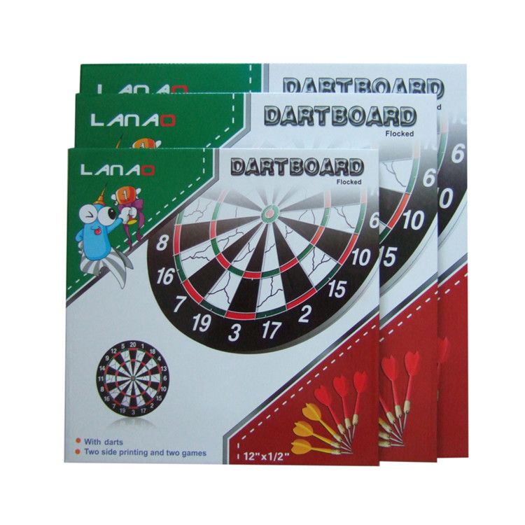 Picture of Dart Board 12-Inch 15inch 17inch Pin Paper Double-Sided Flocking Dart Set in Stock Cross-Border Pin Target