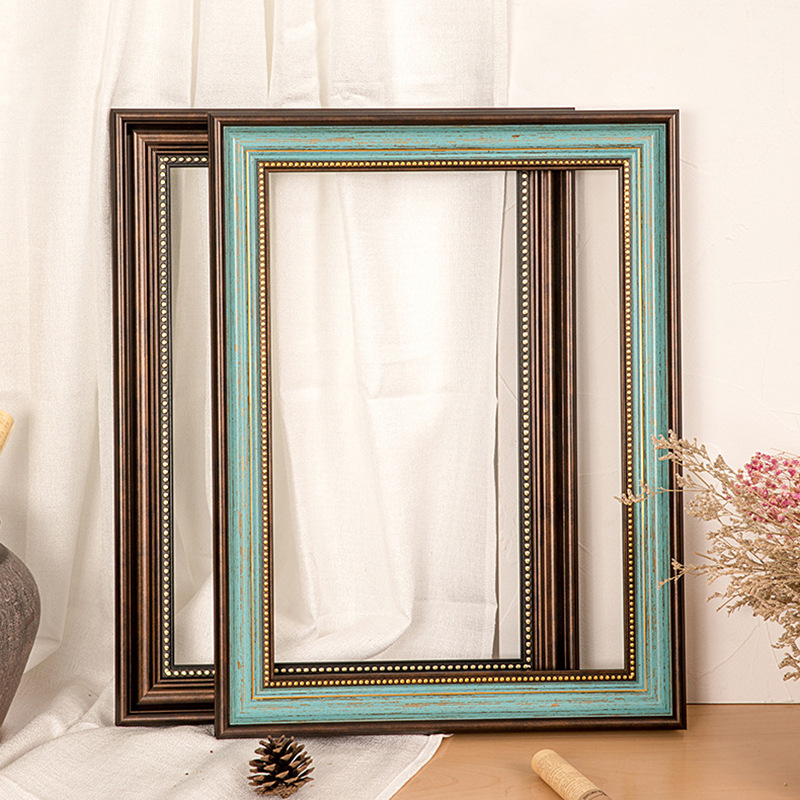 American retro large picture frame empty frame mounted picture frame wall 16 20 inch 4 8K a4a3 oil painting frame customization