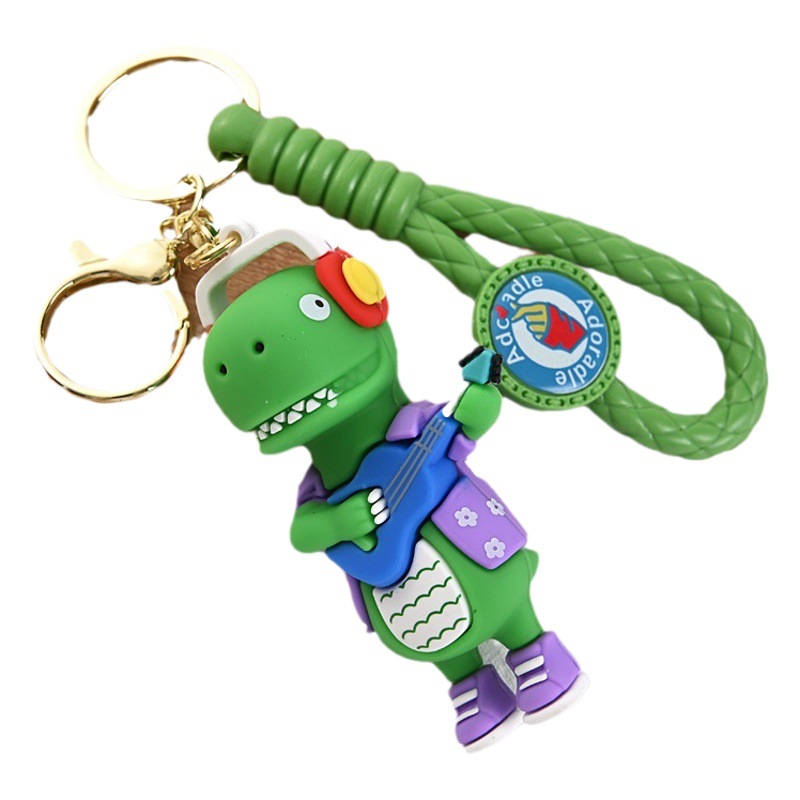 Creative cool dinosaur key chain pendant doll wholesale couple schoolbag pendant cute cartoon key chain customization