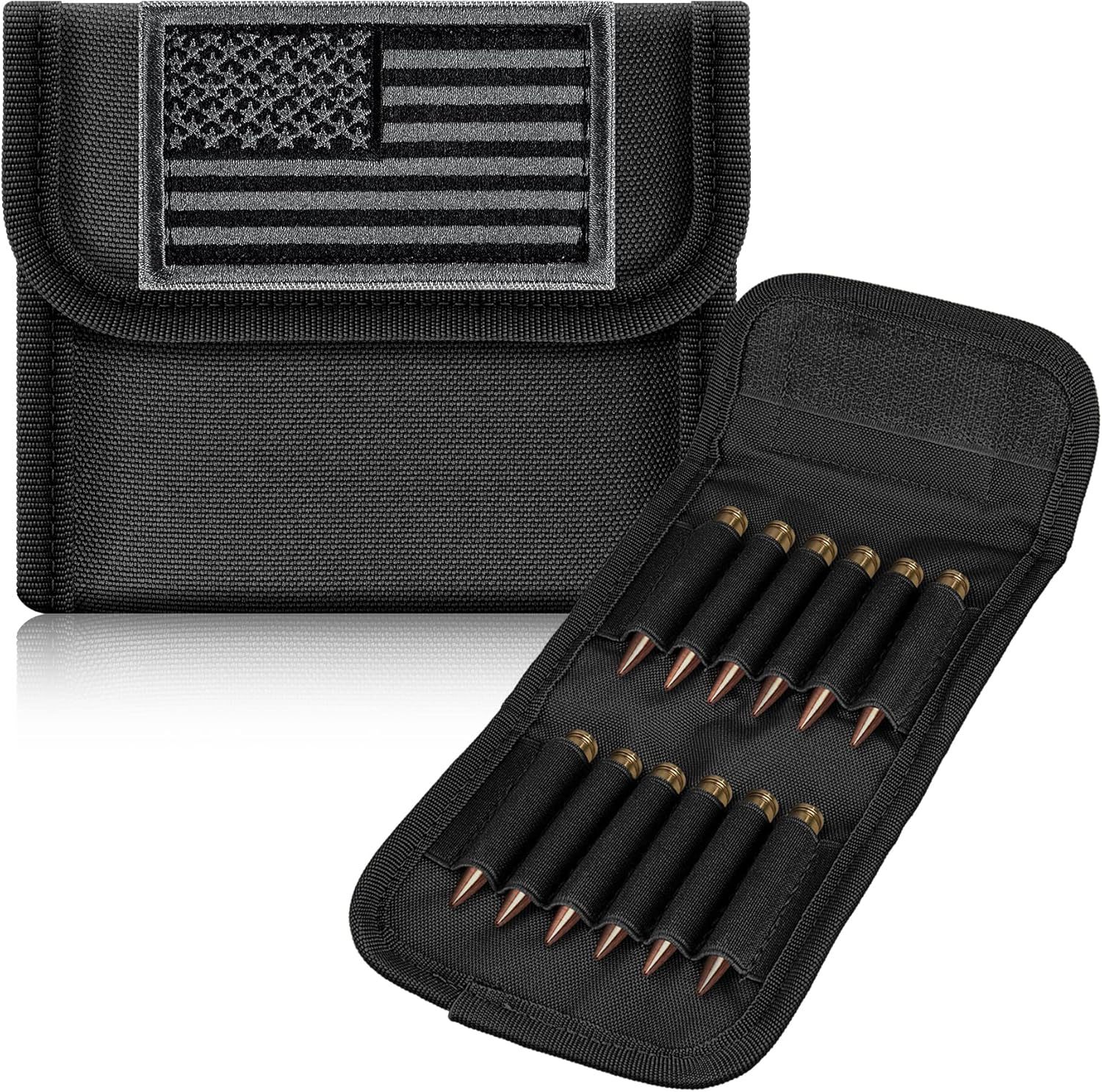 Picture of Outdoor Tactical Bullet Bag 12 Bullet Bag Gun Bag Accessory Bag Molle Waist Hanging Tactical Bullet Bag