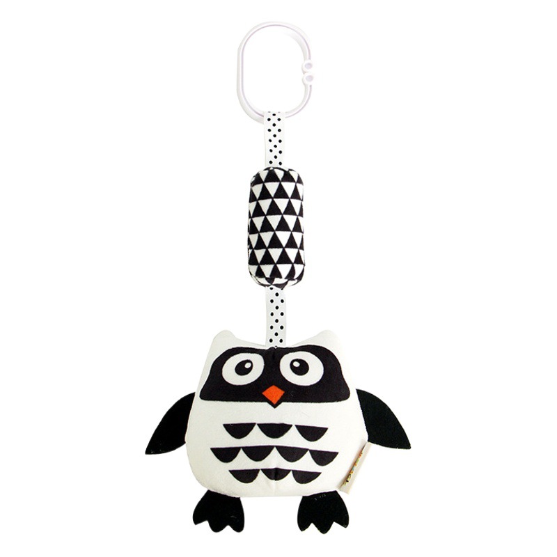 2021 Animal Black and White Wind Bell Baby Bed Bell Toy Pendant Newborn Visual Excitation Cart in stock