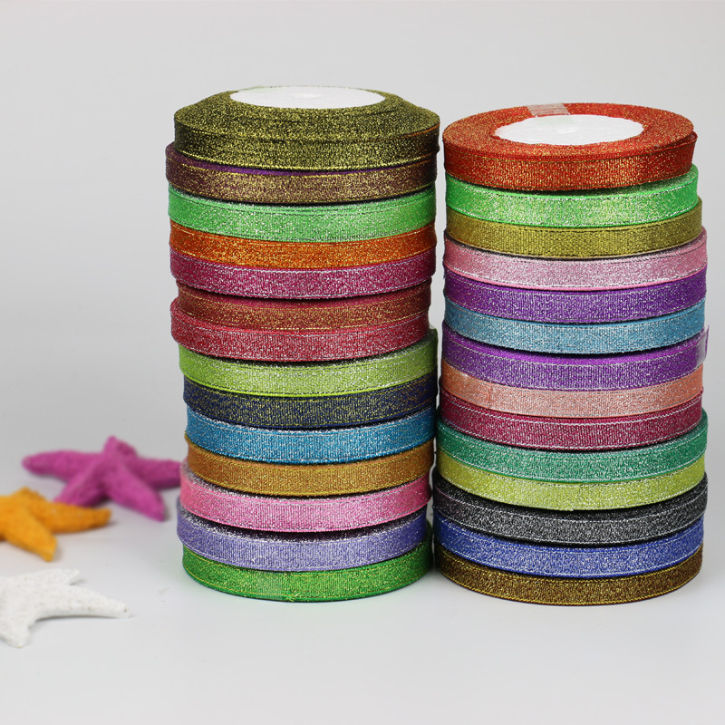 Picture of Gold and Silver Onion Ribbon Cake Packaging Ribbon Colorful Onion Ribbon Baked Cake Flower Tie Bow DIY Accessories Ribbon