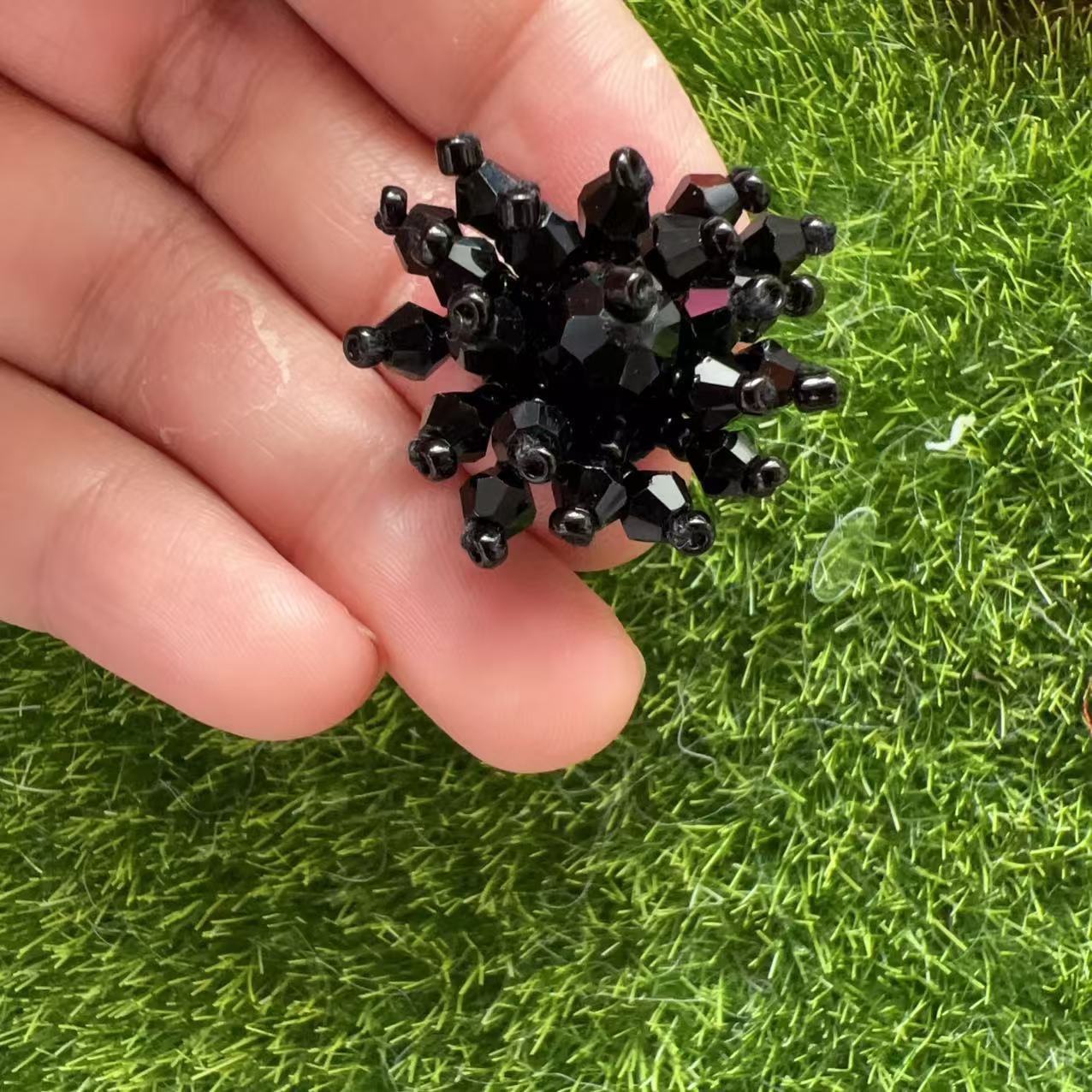 Picture of Handmade String Crystal Beads Flower Bud Accessories Clothing Shoes Flower Decoration Earrings Handmade DIY Accessories Flower Accessories Accessories