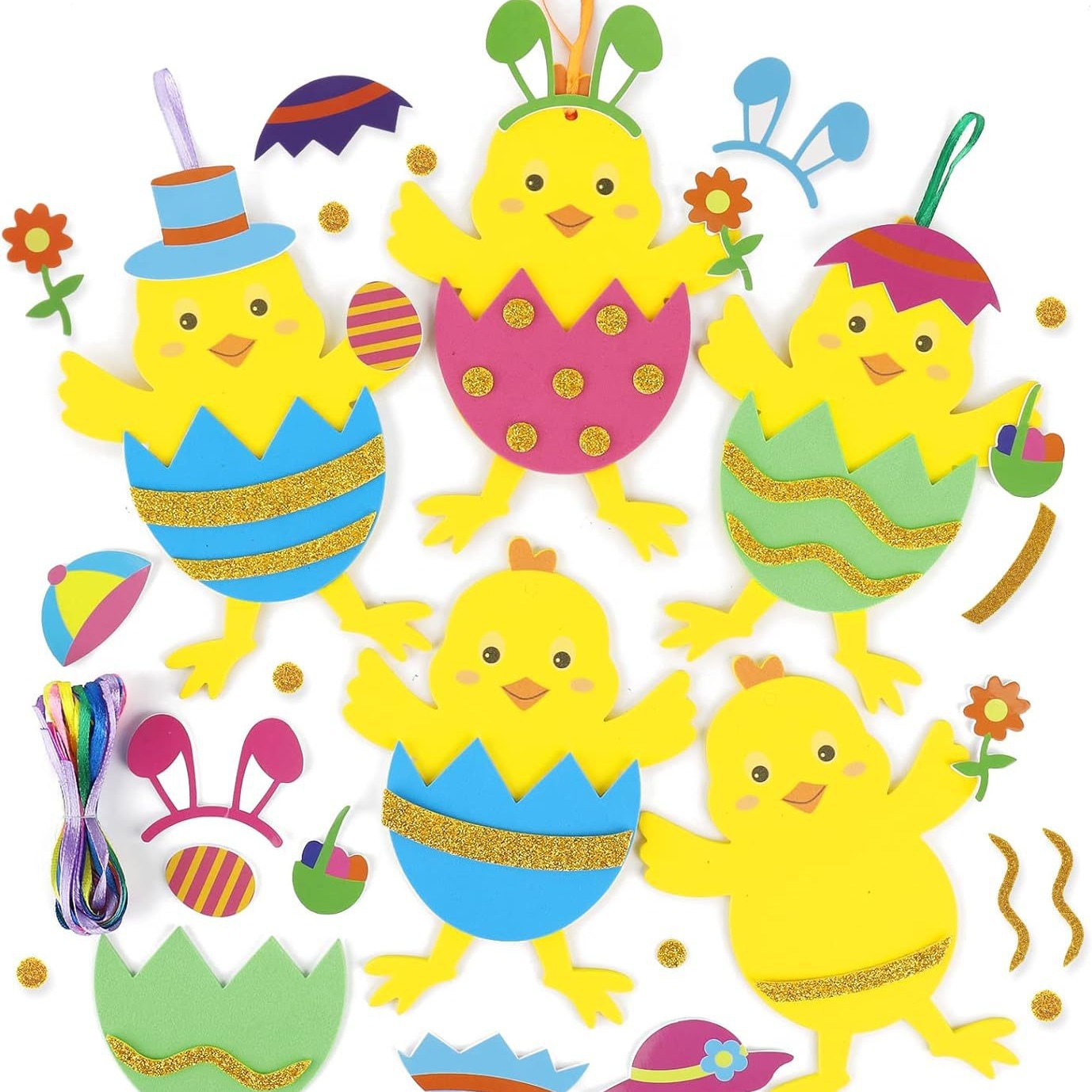 Cross-Border felt Easter chicken party decoration gift children's educational handmade felt crafts