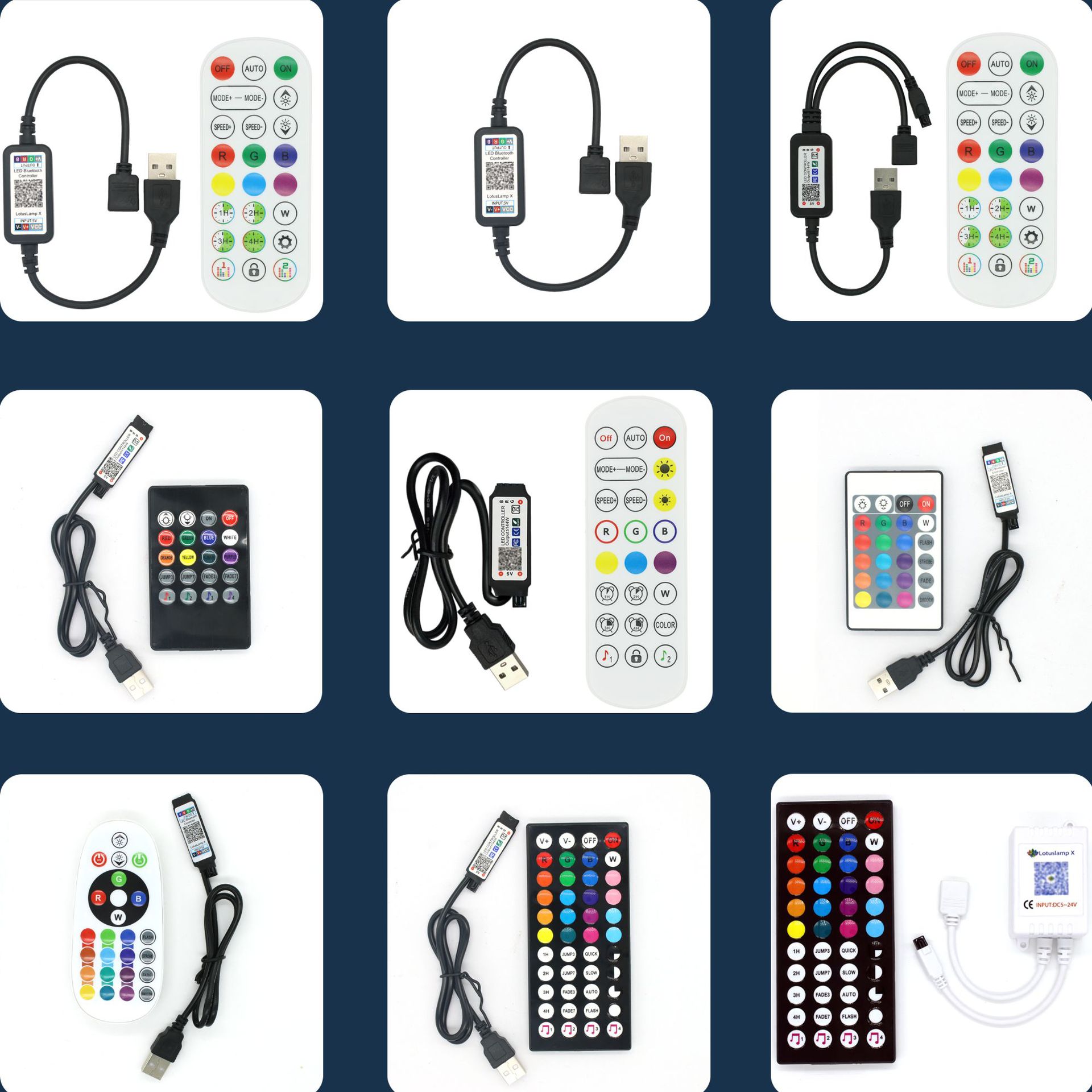 Picture of Wireless infrared remote control rgb light with remote controller 20 key music remote control light bar music controller
