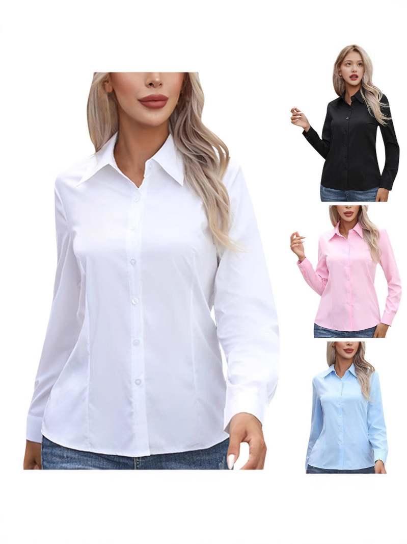 Cross-border Amazon Europe and America New Foreign Trade Women's Fashion Casual Long Sleeve Cardigan Single-breasted Shirt Top Women