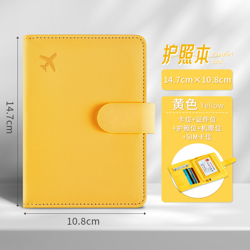 Picture of Portable passport holder passport ticket holder ins passport protective case passport holder anti-theft brush overseas certificate holder card holder