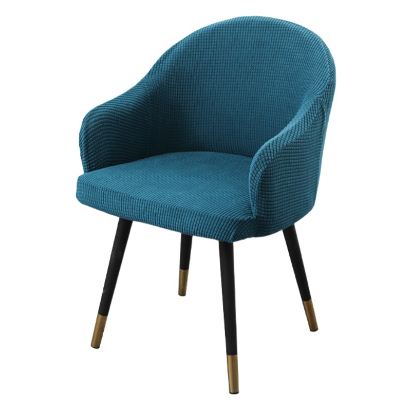 Picture of Modern Simple Curved Chair Cover Full Armrest Elastic Dining Table Cover Full Enclosure Backrest Integrated Stool Cover Cover Chair Cover