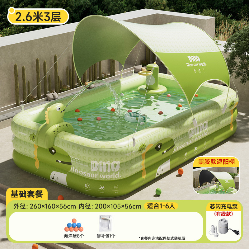 Picture of Swimming Pool Large Family Pool Children's Inflatable Swimming Pool Home Outdoor Thickened Baby Baby Swimming Pool Wholesale