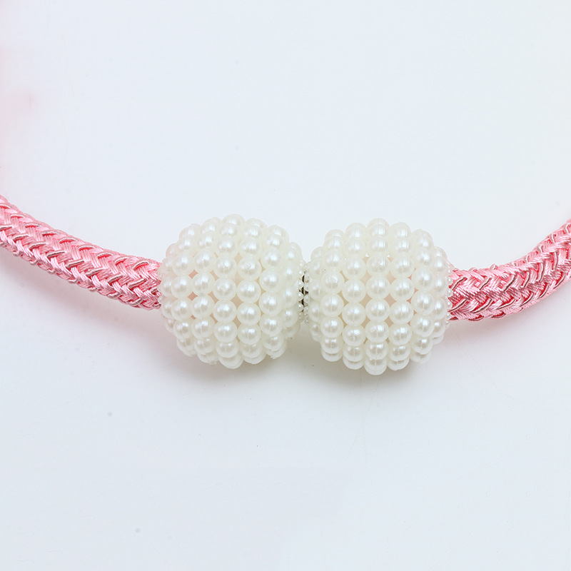 Picture of Curtain Tiebacks Wholesale Cross-Border No-Drill Large Pearl Magnetic Curtain Tiebacks Curtain Buckle Straps Curtain Accessories