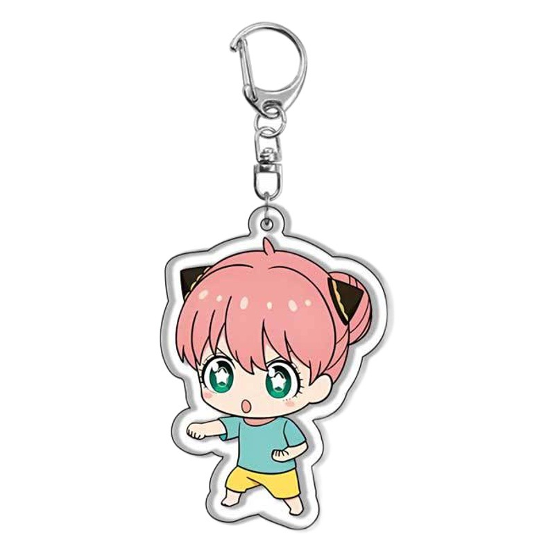 Espionage Faniya. Joel Fujie Cartoon Pattern Cute Pendant Acrylic Double-Sided Keychain