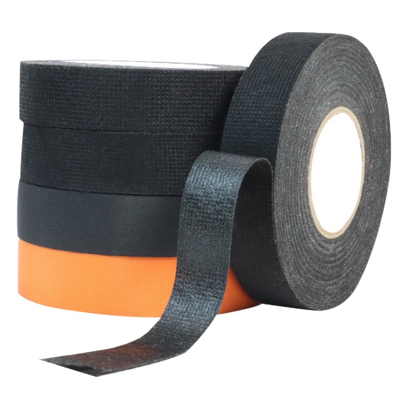 Velvet Tape Flame Retardant and High Temperature Resistant Wiring Harness Tape Black Polyester Tape Silent Shock Absorbing Velvet Tape Wholesale