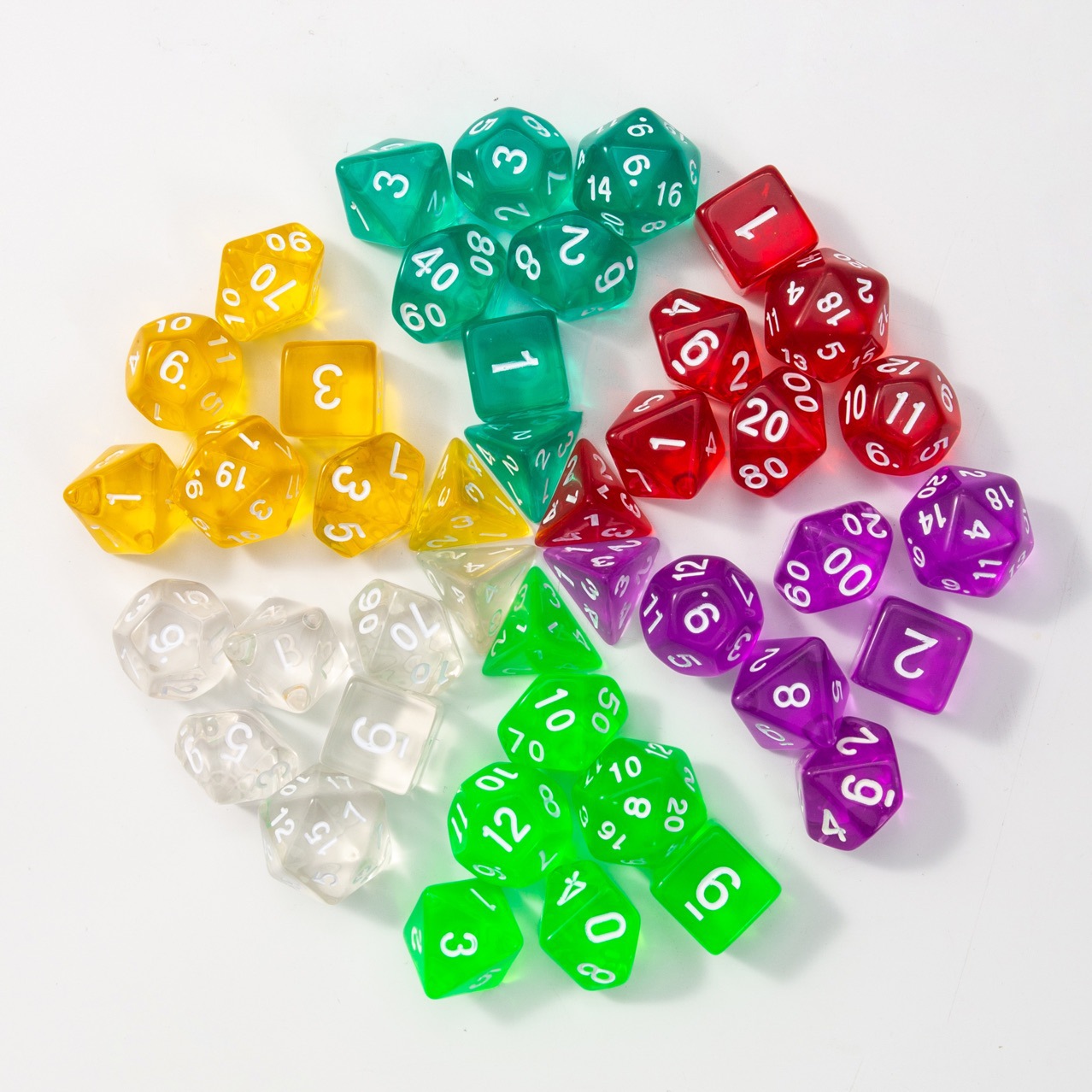 Picture of Multi-sided dice seven-piece Dungeons and Dragons table game dice DND sieve TRPG running group Amazon quick sale