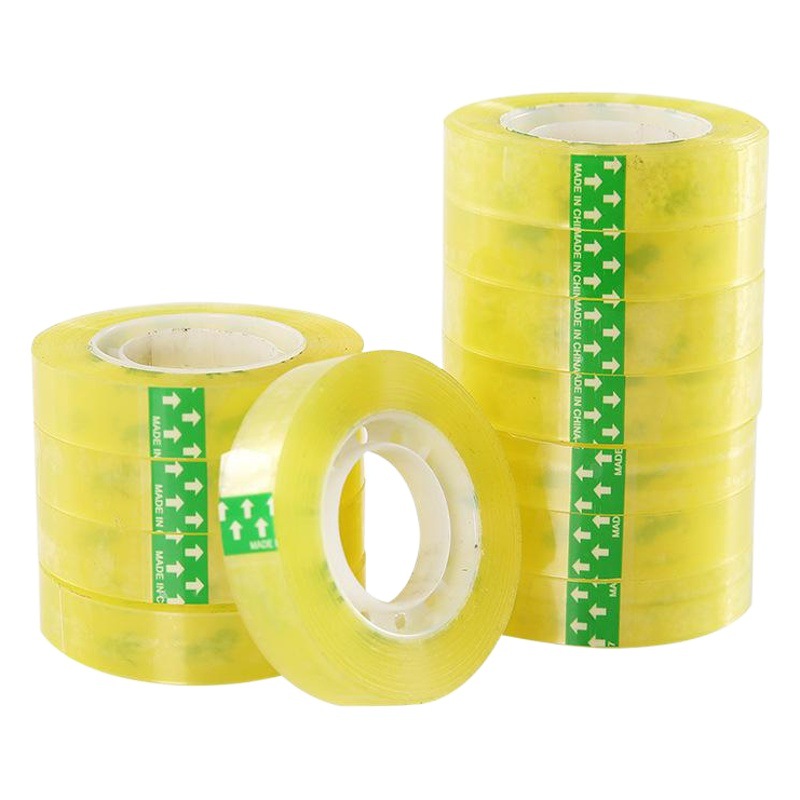 Office Stationery Transparent Tape Small 0.8 1.2 1.5 1.8 Wholesale Small Tape Gift Packaging Small Transparent Tape