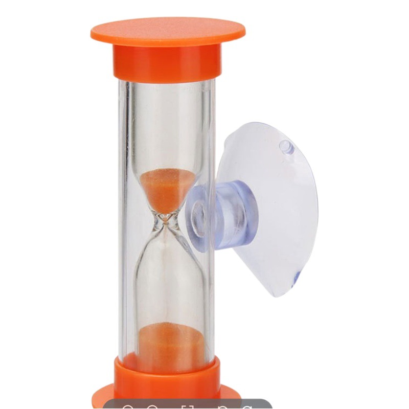 Wholesale 8 colors 2/3 minutes brushing suction cup hourglass timer children's creative gift ornaments can be printed across the border