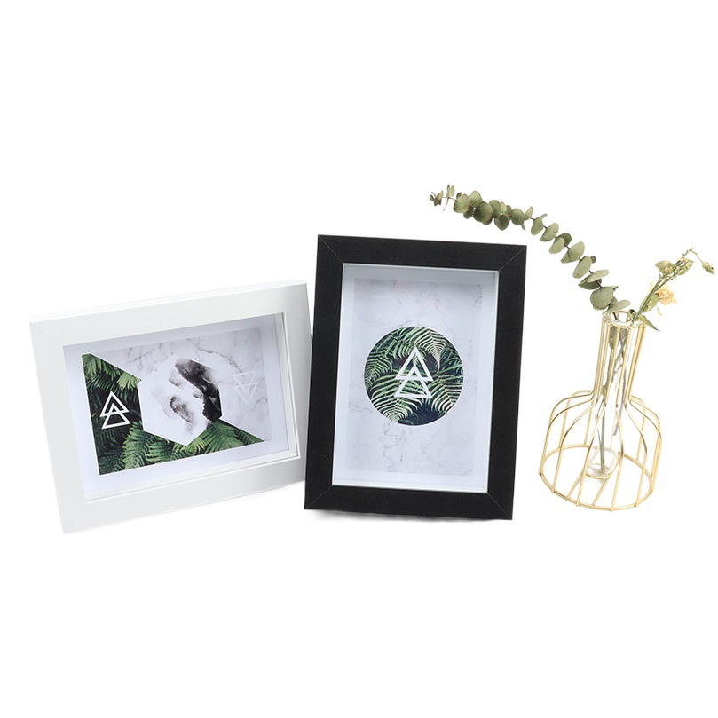 Hollow 2cm three-dimensional dried flower photo frame 67810 inch A4a3 square derivative paper picture frame soft clay specimen frame wholesale