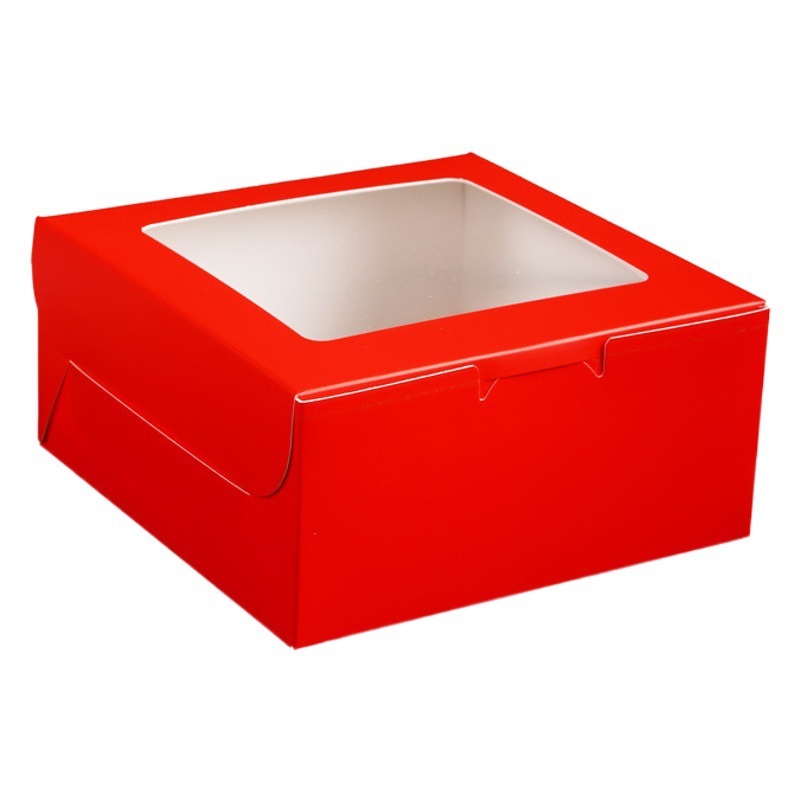 4/6 PCs paper cup cake packing box packing box white cardboard muffin cup cake box egg tart box wholesale