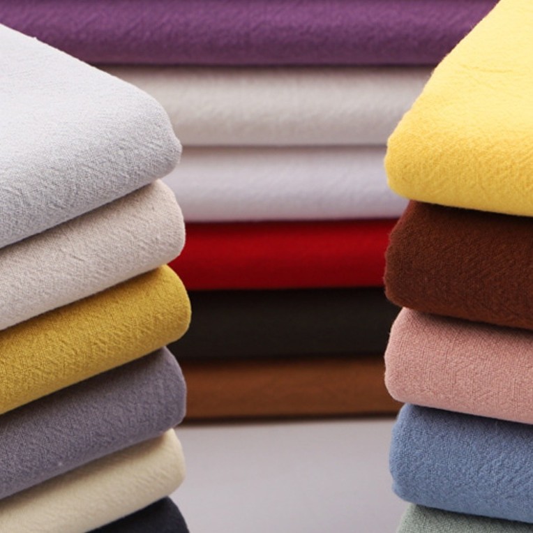Chinese style clothing pleated cotton washed imitation cotton linen fabric summer pants Hanfu fabric background cloth