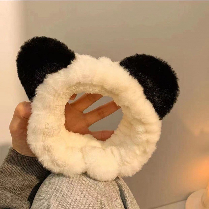 Picture of Special Headband for Face Washing for Women 2025 New Autumn and Winter Cute Bear Headband Hairband Hairpin Hair Accessory Plush Headwear