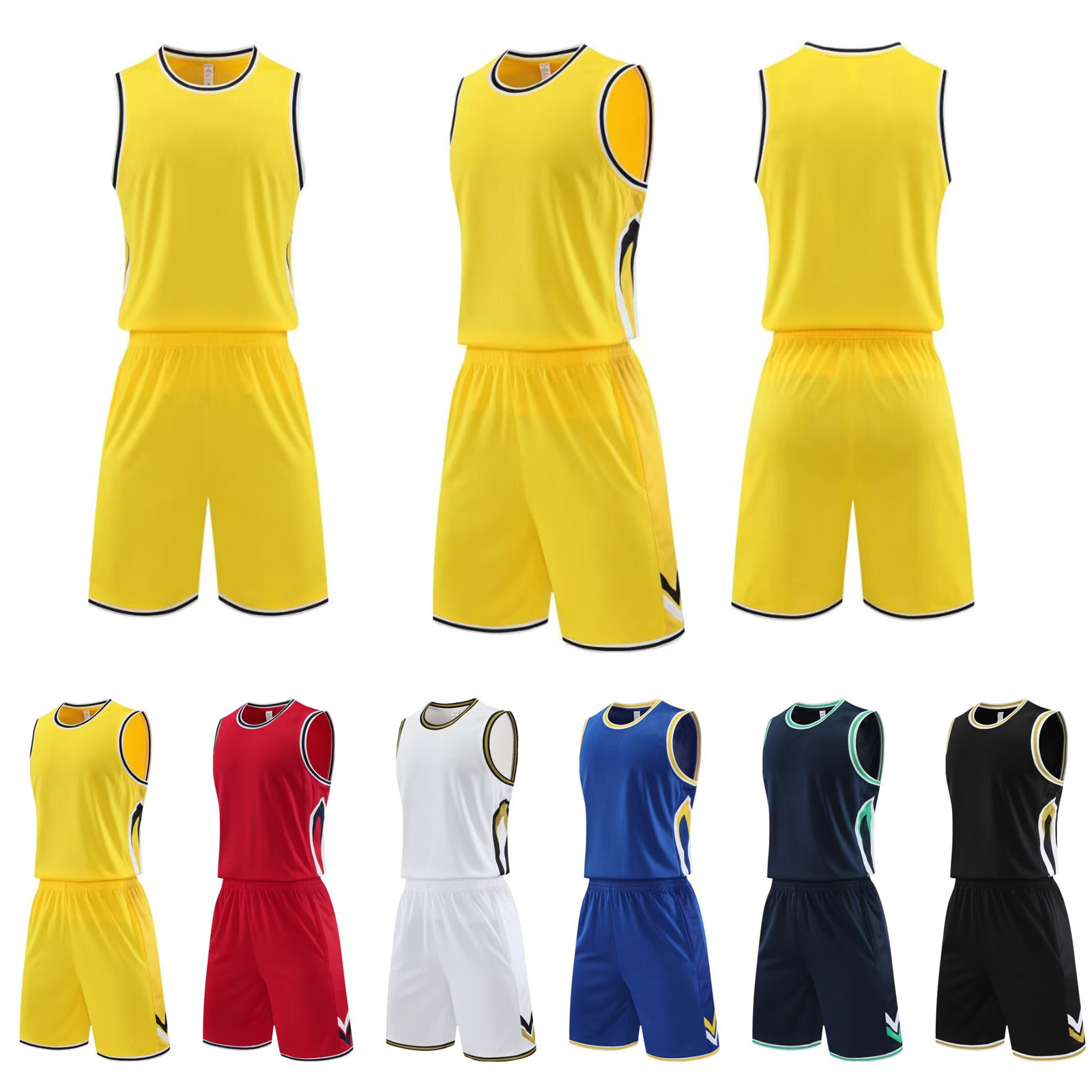 New Basketball Uniform Suit Outdoor Basketball Training Camp Large Size Breathable Sweat-Absorbent Vest Game Team Uniform Basketball Uniform