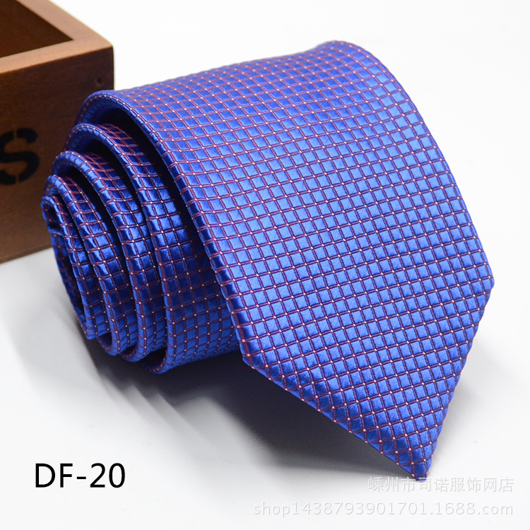 Picture of Tie business formal men's tie polyester yarn Arrow 8cm business tie