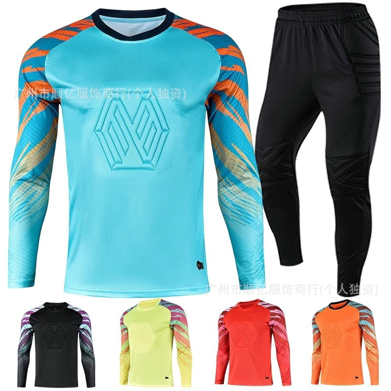 Long-sleeved goalkeeper's uniform suit children's goalkeeper's uniform adults's uniform student goalkeeper's sportswear