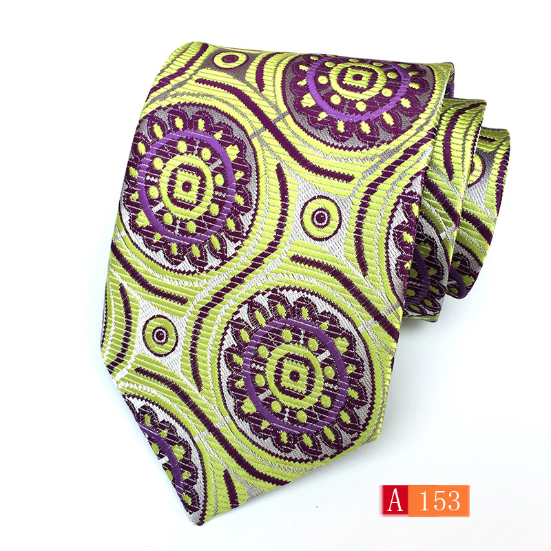 Picture of Source manufacturers polyester jacquard material men's tie big flower spike fashion tie in stock wholesale