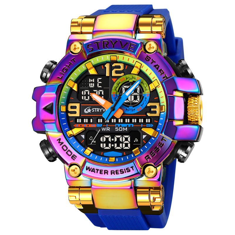 Cross-border STRYVE 8025 New Sports Colorful Luminous Electronic Waterproof Watch Multifunctional Student Hand
