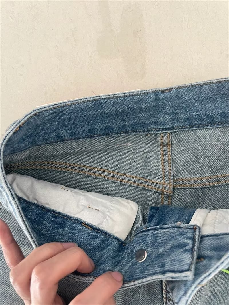 Picture of Light Color High Waist Jeans Women's 2024 New Spring and Autumn plus size Straight Loose Slimming Pear-shaped Wide Leg Pants